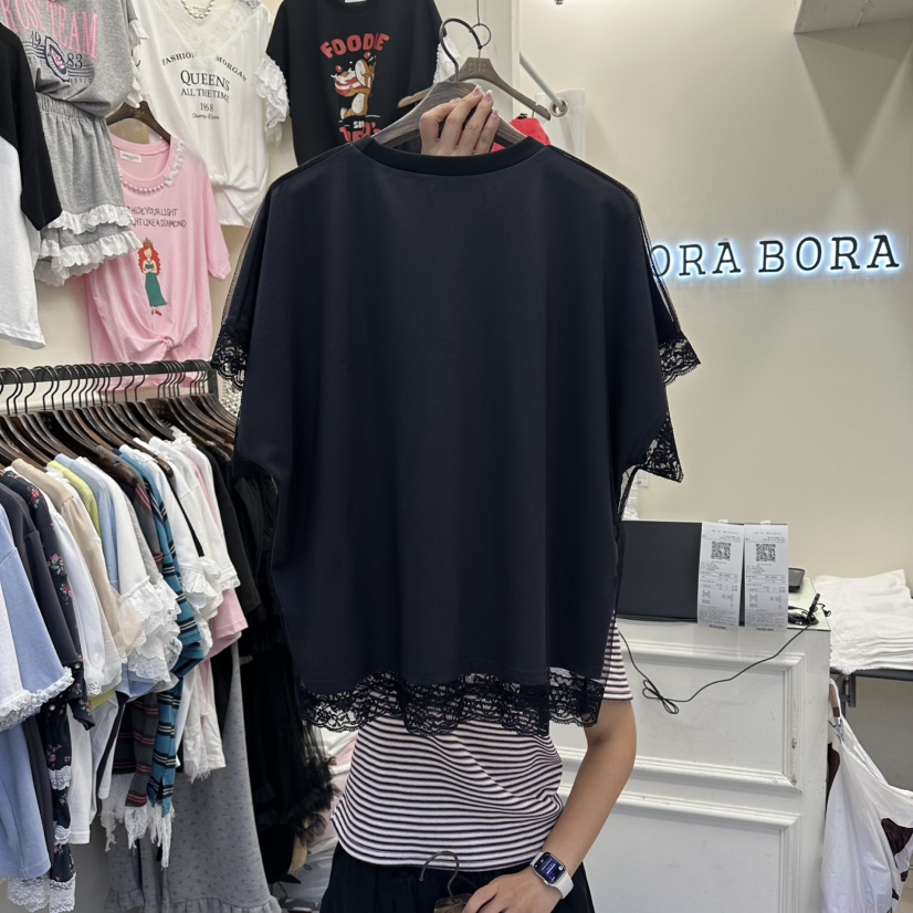 BORA BORA東大門實拍韓國女裝新品人氣時尚推薦T恤不含項鏈BORA BORAT恤