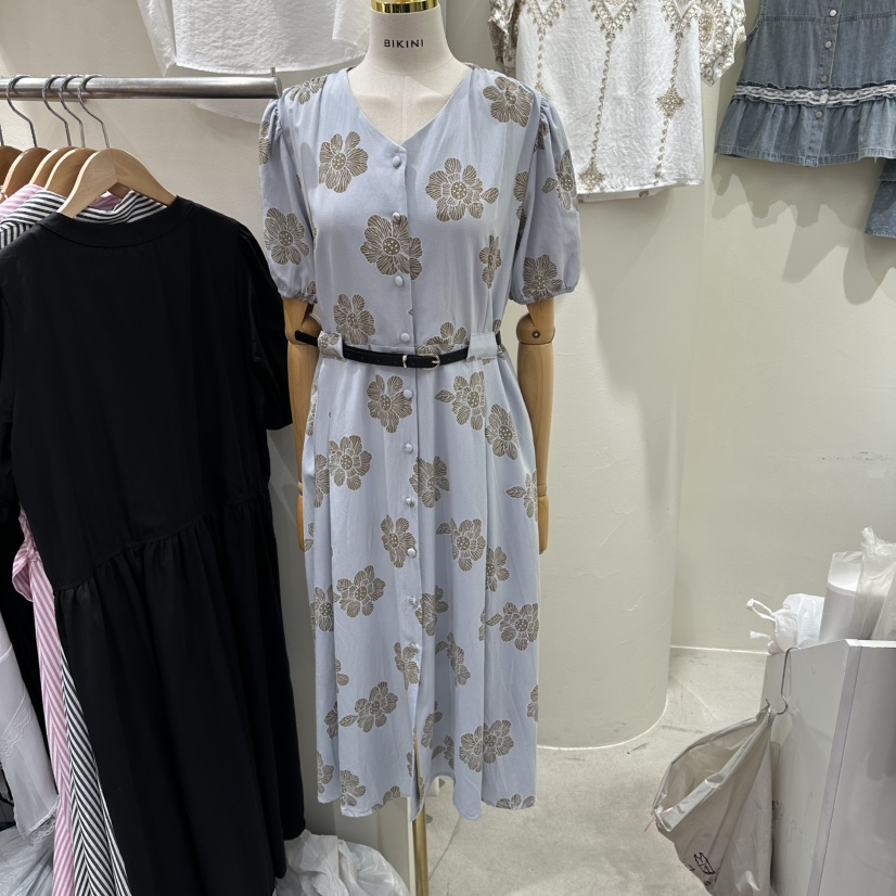 BIKINI韓國直郵女士新款熱賣26夏季推薦休閑連衣裙不含腰帶BIKINI連衣裙圖色2
