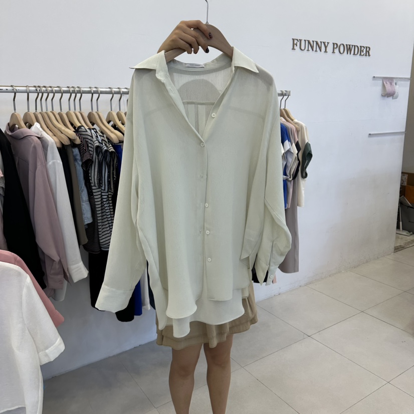 FUNNY POWDER東大門實拍韓國女士新款熱賣人氣襯衫蕾絲衫THE FUNNY襯衫/蕾絲衫圖色3