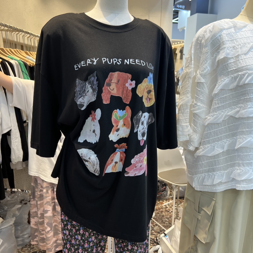 THE LINE-Q韓國直郵實拍女裝新品時尚26夏季推薦熱賣T恤THE LINE-QT恤圖色2