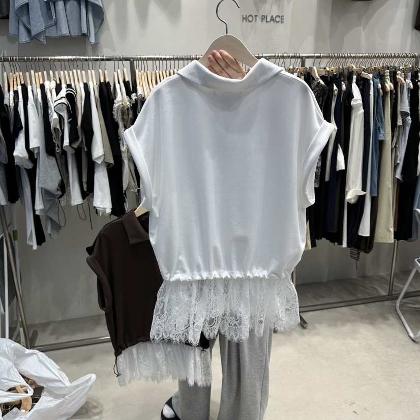 HOT PLACE/DREAM GIRIS/HOT ISSUE東大門實拍韓國女士新品襯衫蕾絲衫蕾絲圍巾HOT PLACE/DREAM GIRIS/HOT ISSUE襯衫/蕾絲衫