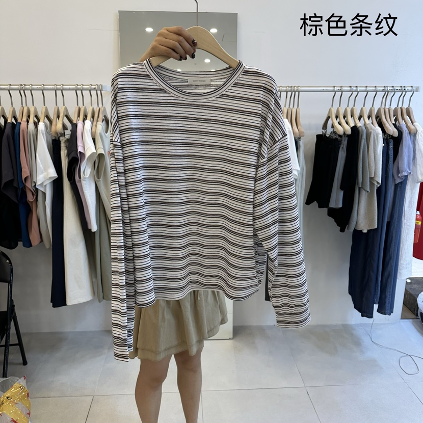 FUNNY POWDER韓國直郵女士新款26夏季時尚熱賣人氣長袖T恤THE FUNNY長袖T恤圖色3