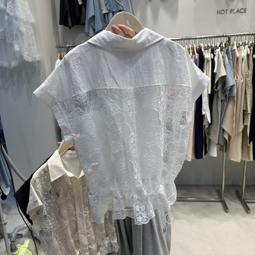 HOT PLACE/DREAM GIRIS/HOT ISSUE韓國直郵女士新品26夏季襯衫蕾絲衫刺繡套裝HOT PLACE/DREAM GIRIS/HOT ISSUE襯衫/蕾絲衫