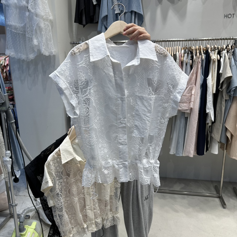 HOT PLACE/DREAM GIRIS/HOT ISSUE韓國直郵女士新品26夏季襯衫蕾絲衫刺繡套裝HOT PLACE/DREAM GIRIS/HOT ISSUE襯衫/蕾絲衫圖色1