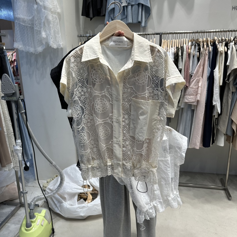 HOT PLACE/DREAM GIRIS/HOT ISSUE韓國直郵女士新品26夏季襯衫蕾絲衫刺繡套裝HOT PLACE/DREAM GIRIS/HOT ISSUE襯衫/蕾絲衫圖色2