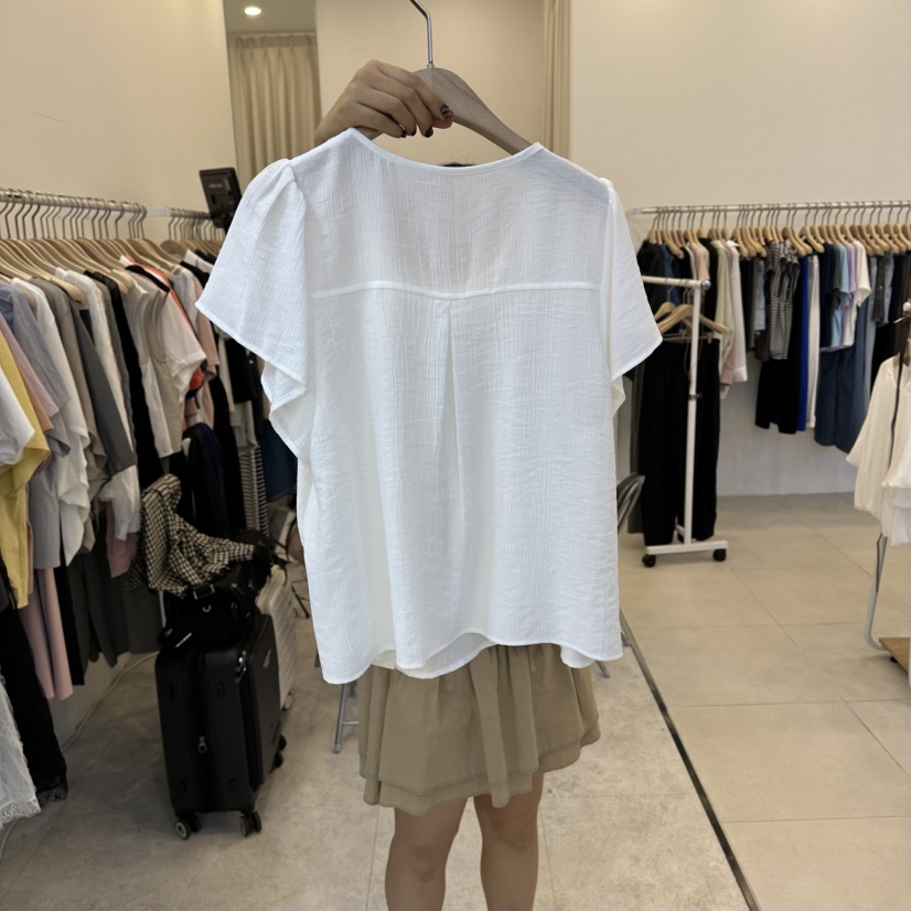 FUNNY POWDER韓國直郵女裝新品熱賣26夏季推薦襯衫蕾絲衫THE FUNNY襯衫/蕾絲衫