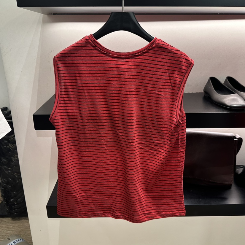 FEBRUARY 11韓國東大門直郵女裝新款休閑吊帶背心亞麻布條紋FEBRUARY 11吊帶/背心