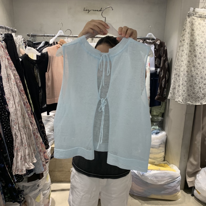 LOGROAD東大門實拍韓國女士新品休閑人氣熱賣吊帶背心絲帶LOG ROAD吊帶/背心