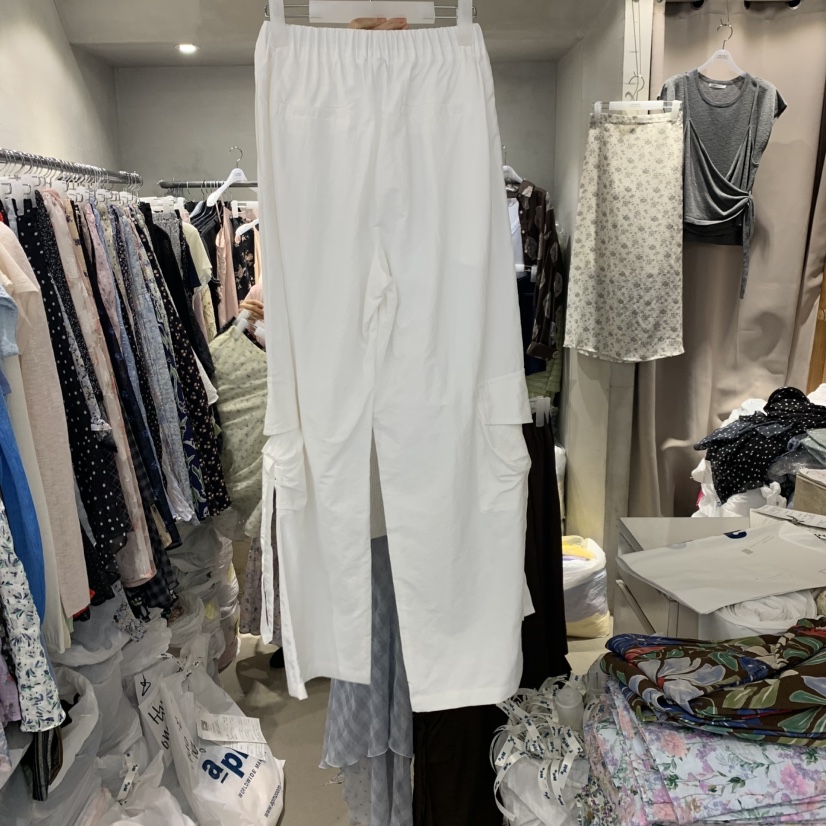 LOGROAD韓國直郵實拍女士新款26夏季熱賣推薦時尚休閑褲絲帶LOG ROAD休閑褲
