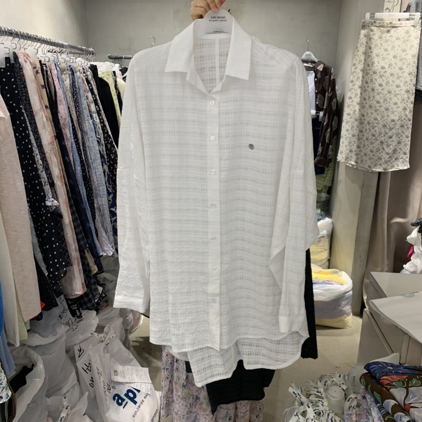LOGROAD韓國直郵女裝新品時尚人氣休閑熱賣推薦襯衫蕾絲衫LOG ROAD襯衫/蕾絲衫圖色2