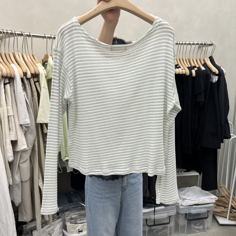 MURR韓國直郵女裝新品推薦時尚休閑人氣26夏季熱賣長袖T恤MURR長袖T恤