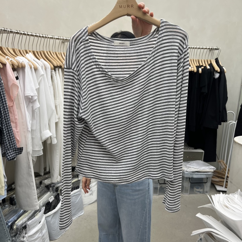 MURR韓國直郵女裝新品推薦時尚休閑人氣26夏季熱賣長袖T恤MURR長袖T恤圖色4