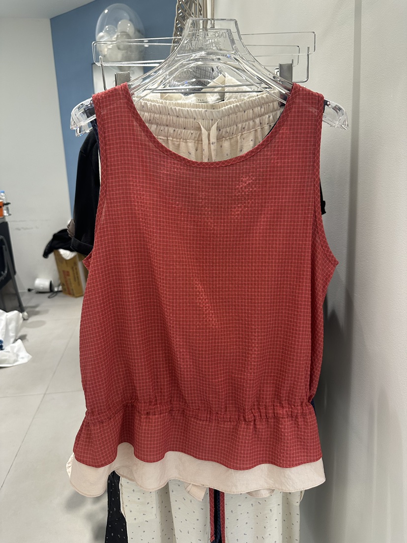 TAKE TEE韓國東大門直郵女裝新款26夏季吊帶背心撞色無袖TAKE TEE吊帶/背心
