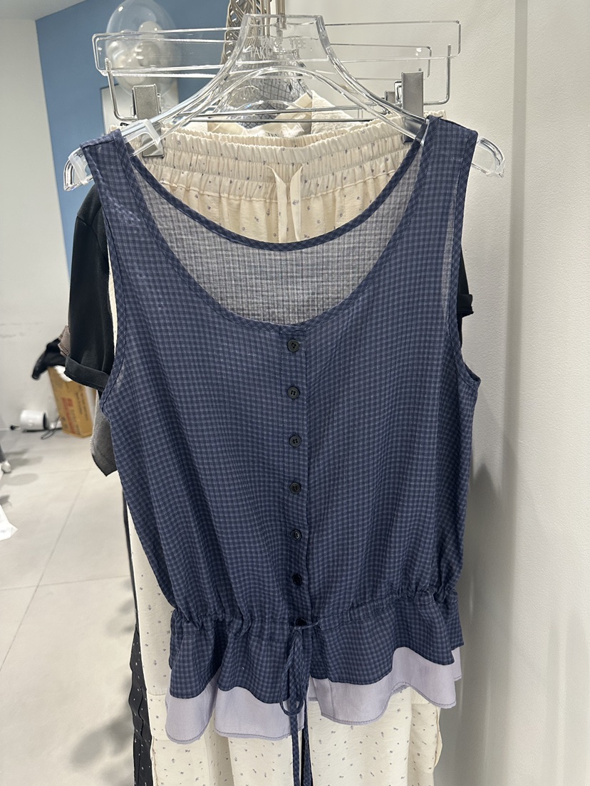 TAKE TEE韓國東大門直郵女裝新款26夏季吊帶背心撞色無袖TAKE TEE吊帶/背心圖色2