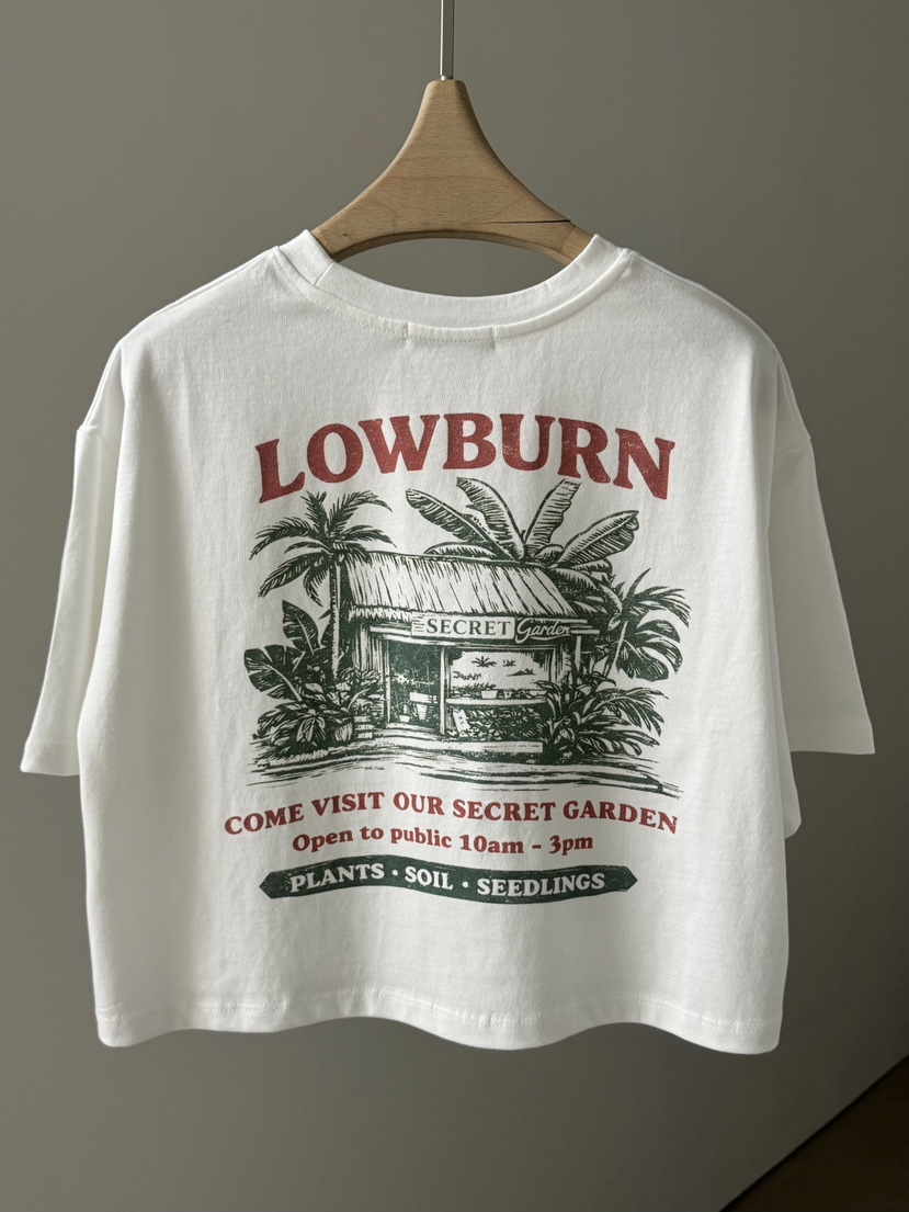 LOWBURN韓國直郵女裝新款推薦時尚休閑熱賣人氣26夏季T恤LOWBURNT恤圖色2紅色
