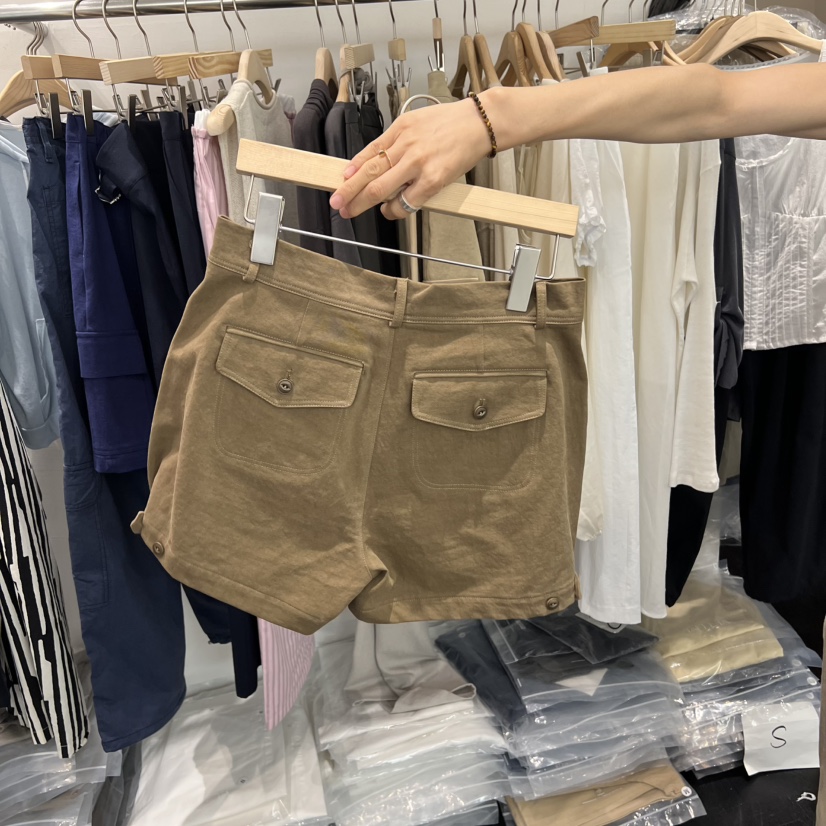 TAFFETA/MURET韓國直郵實拍女士新品熱賣推薦休閑短褲亞麻TAFFETA/MURET短褲