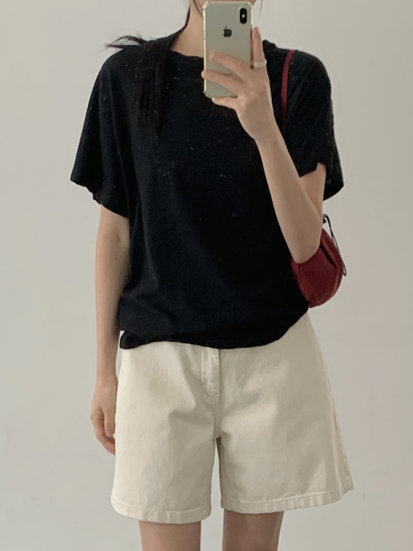 REGULARLY/PLACOR韓國直郵女裝新品休閑時尚推薦T恤亞麻REGULARLY/PLACORT恤