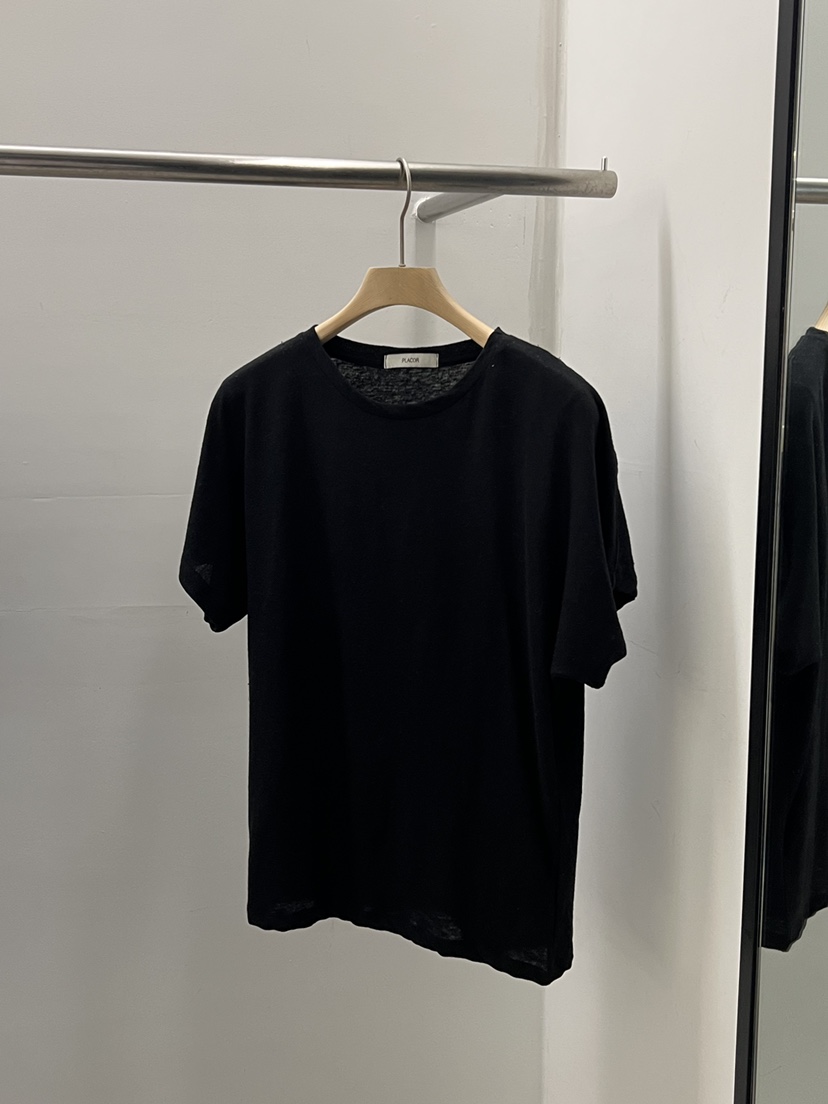 REGULARLY/PLACOR韓國直郵女裝新品休閑時尚推薦T恤亞麻REGULARLY/PLACORT恤圖色4黑色