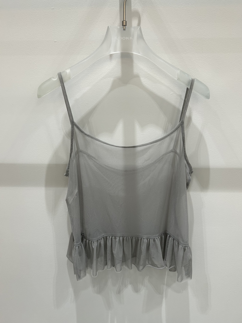 LOOKK/MIMME韓國東大門直郵女士新品熱賣吊帶背心網眼無袖LOOKK/MIMME吊帶/背心圖色1