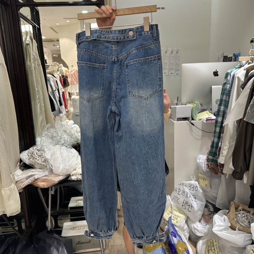 THEMORYPARK韓國直郵女裝新品熱賣人氣推薦時尚休閑牛仔褲THE MORY PARK牛仔褲
