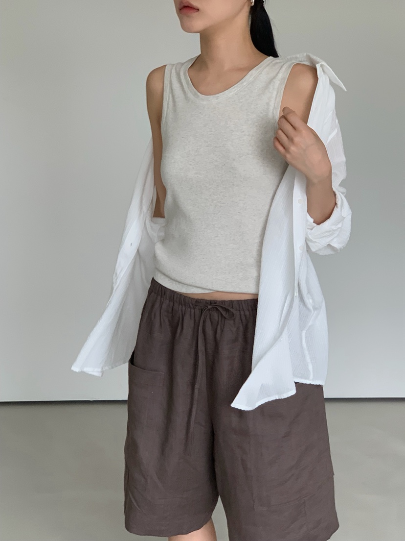 REGULARLY/PLACOR韓國直郵女士新品休閑人氣時尚短褲亞麻REGULARLY/PLACOR短褲