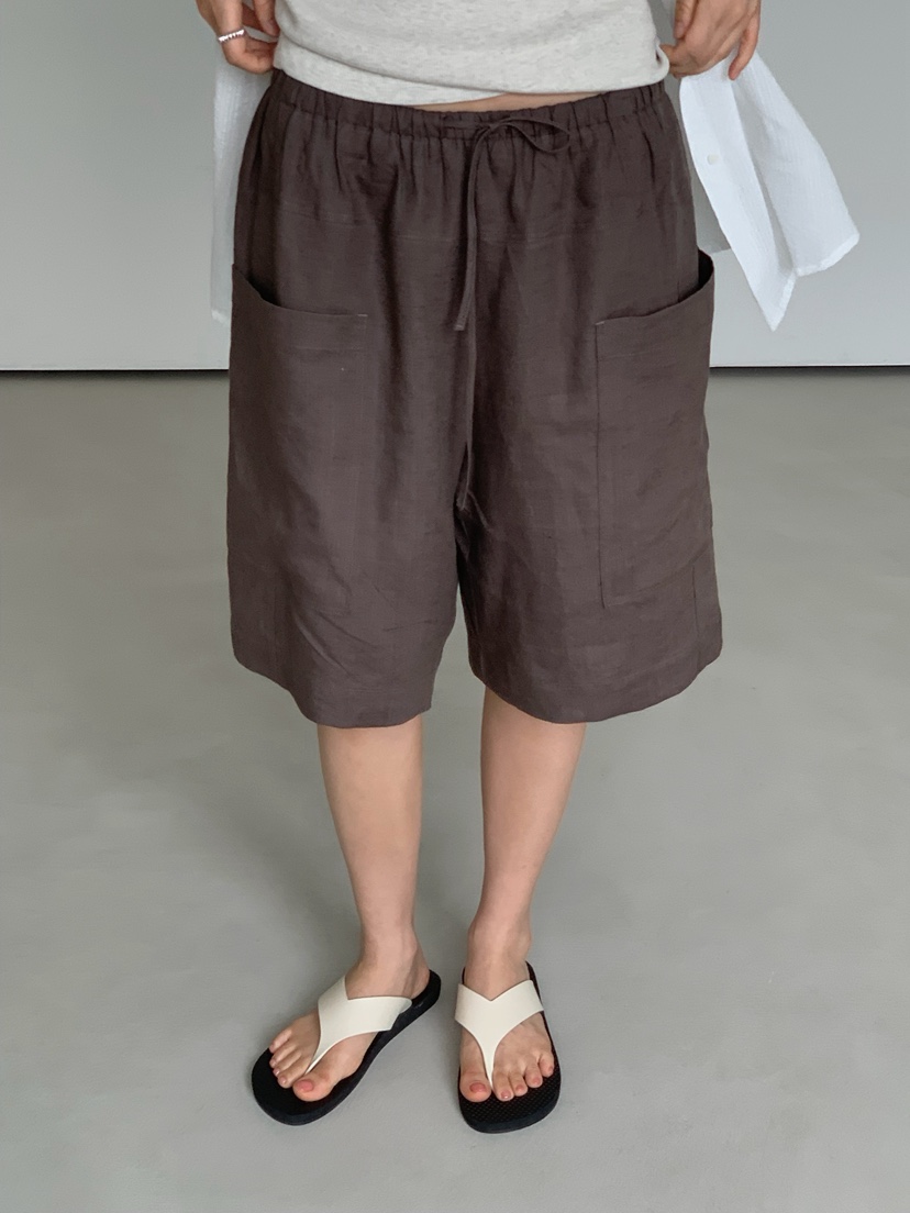 REGULARLY/PLACOR韓國直郵女士新品休閑人氣時尚短褲亞麻REGULARLY/PLACOR短褲