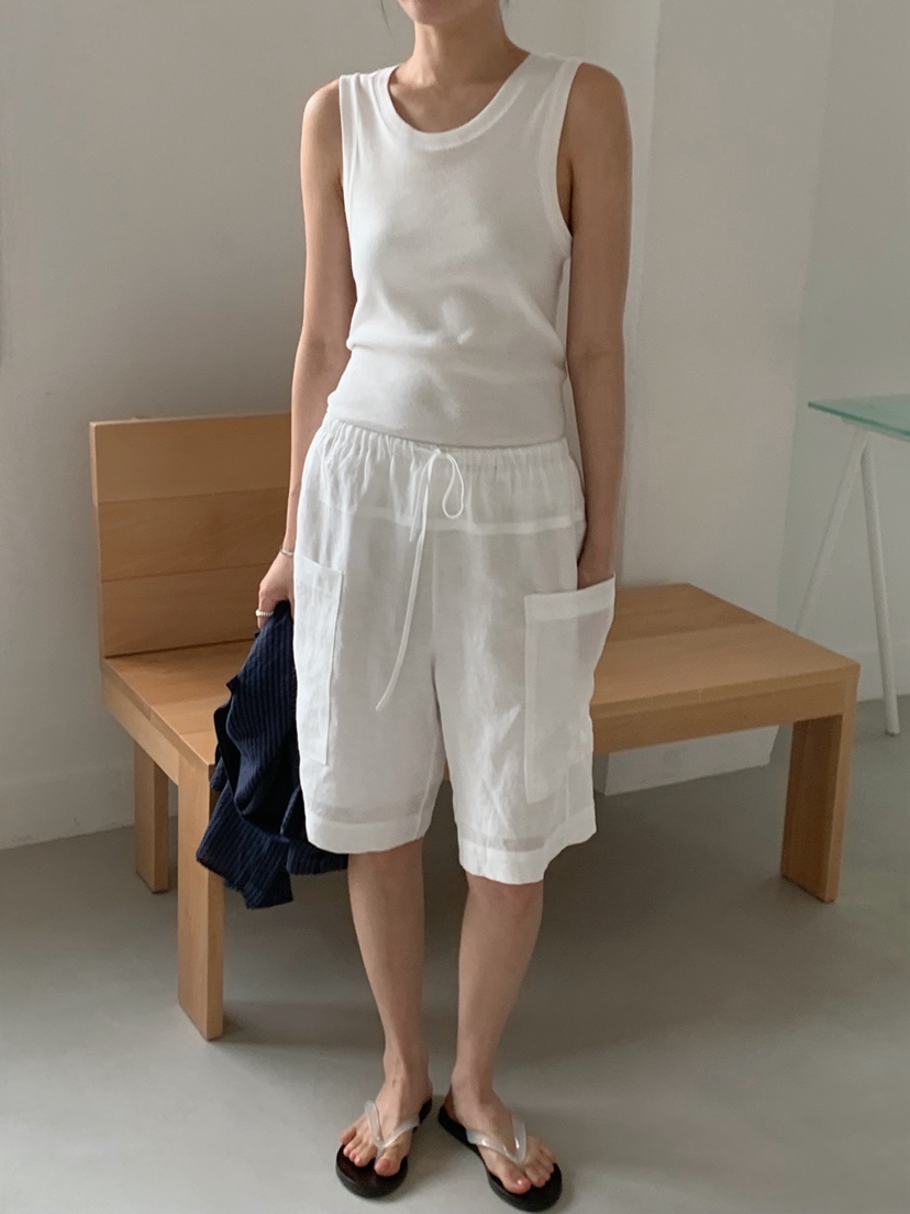 REGULARLY/PLACOR韓國直郵女士新品休閑人氣時尚短褲亞麻REGULARLY/PLACOR短褲