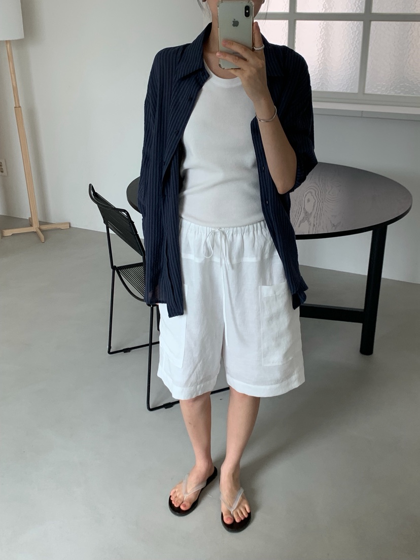 REGULARLY/PLACOR韓國直郵女士新品休閑人氣時尚短褲亞麻REGULARLY/PLACOR短褲