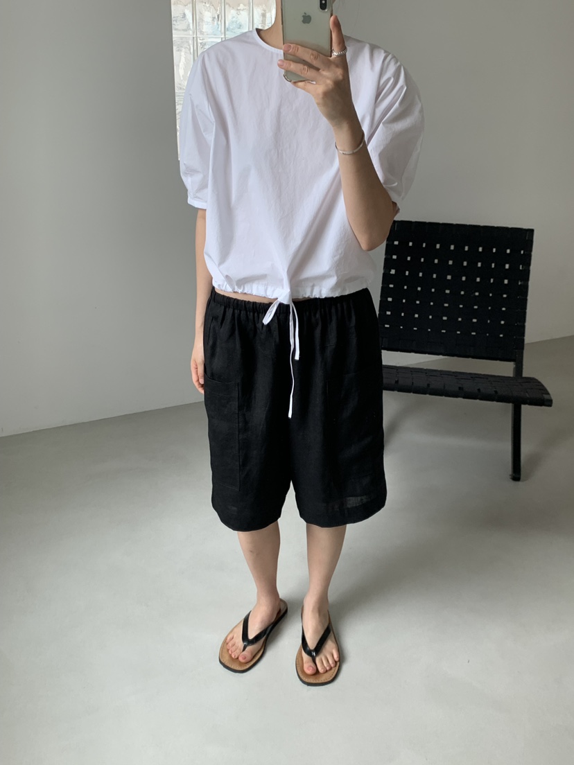 REGULARLY/PLACOR韓國直郵女士新品休閑人氣時尚短褲亞麻REGULARLY/PLACOR短褲