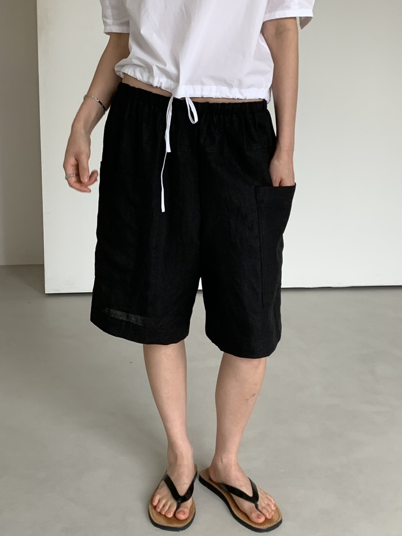 REGULARLY/PLACOR韓國直郵女士新品休閑人氣時尚短褲亞麻REGULARLY/PLACOR短褲