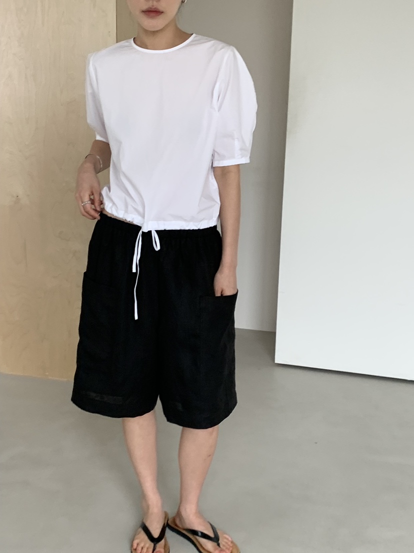 REGULARLY/PLACOR韓國直郵女士新品休閑人氣時尚短褲亞麻REGULARLY/PLACOR短褲