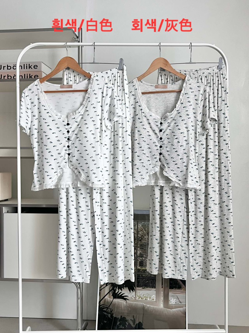 VICTORIA-P韓國東大門直郵女裝新品推薦休閑26夏季睡衣兩件套VICTORIA睡衣