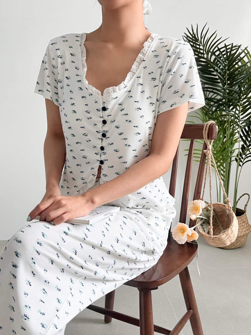 VICTORIA-P韓國東大門直郵女裝新品推薦休閑26夏季睡衣兩件套VICTORIA睡衣