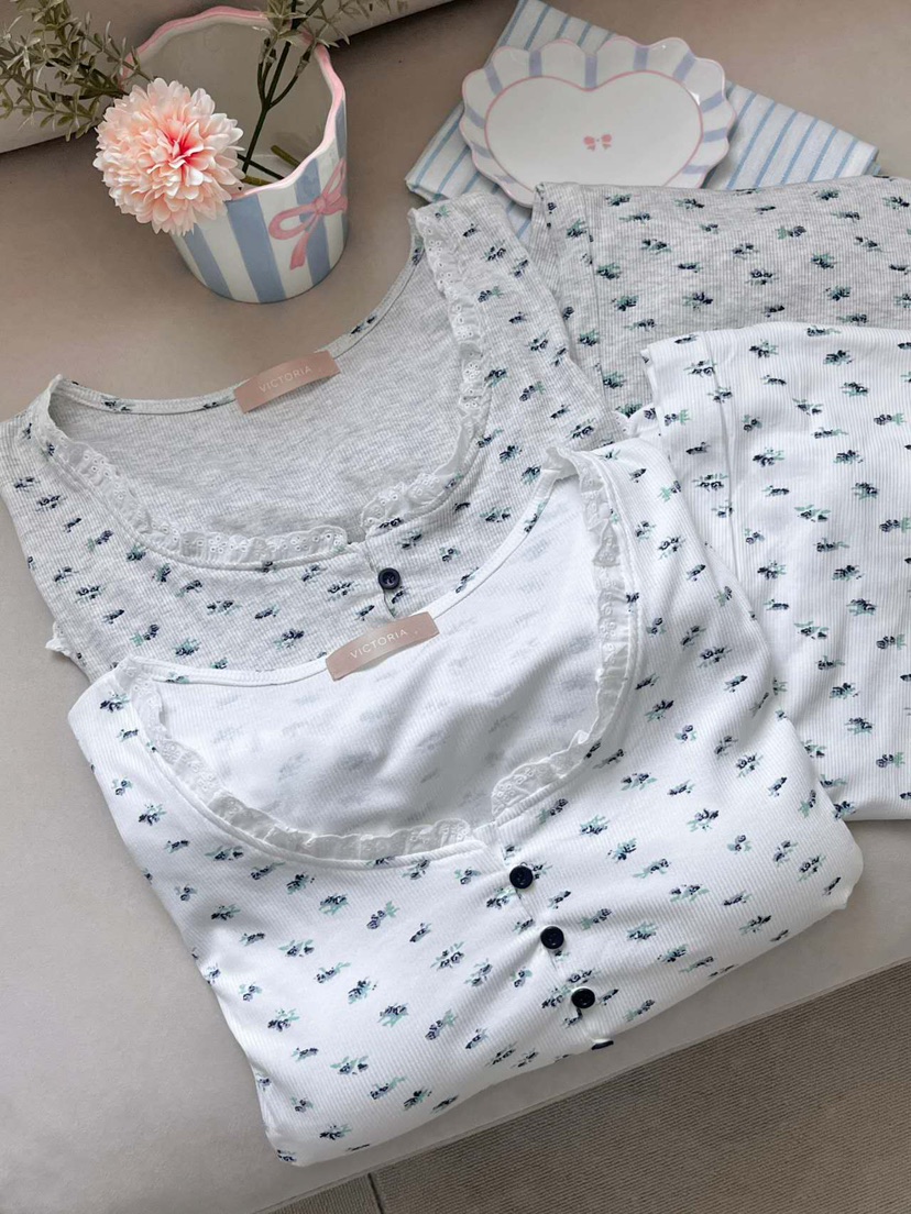 VICTORIA-P韓國東大門直郵女裝新品推薦休閑26夏季睡衣兩件套VICTORIA睡衣