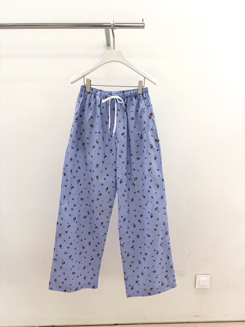 PEBBLE韓國直郵女裝新品26夏季熱賣推薦人氣時尚休閑褲條紋PEBBLE休閑褲圖色1