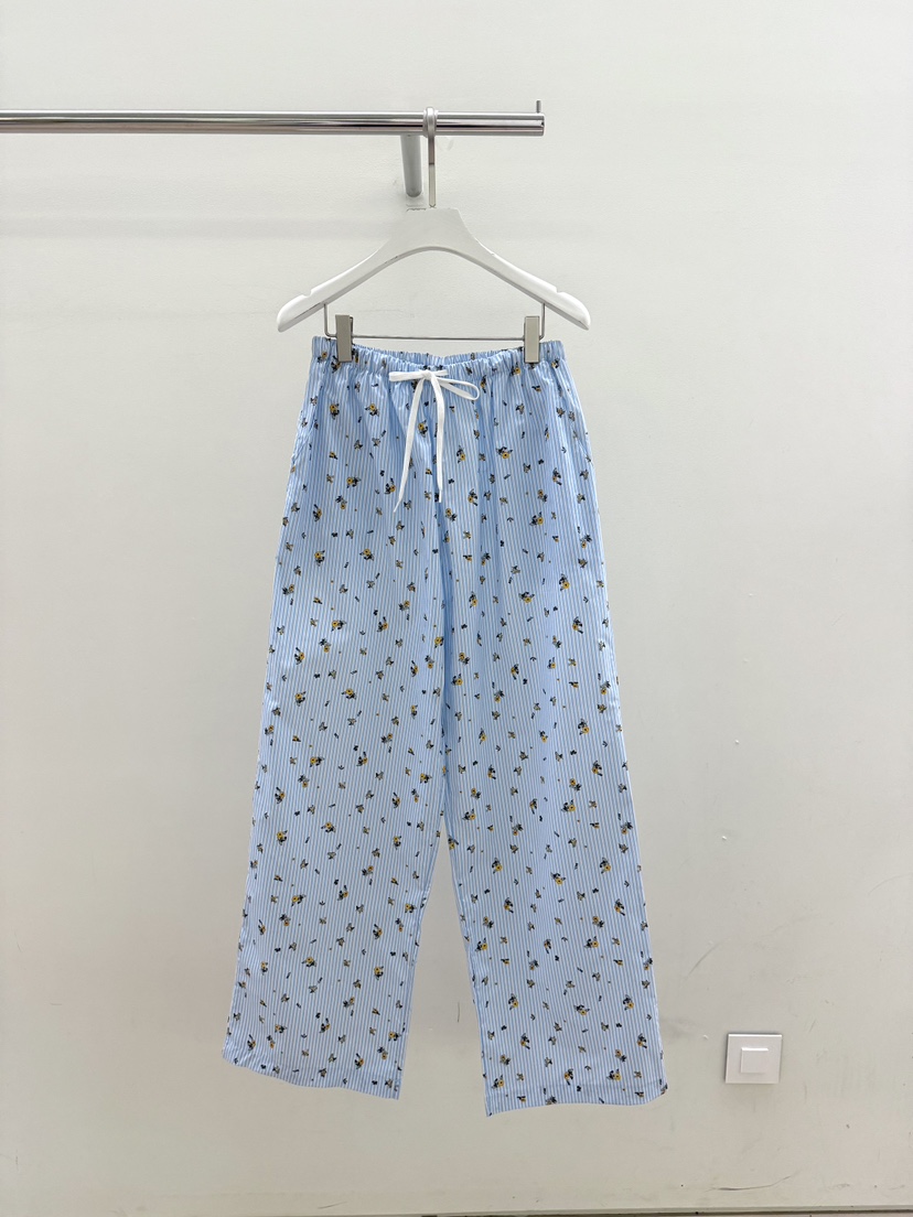 PEBBLE韓國直郵女裝新品26夏季熱賣推薦人氣時尚休閑褲條紋PEBBLE休閑褲圖色2