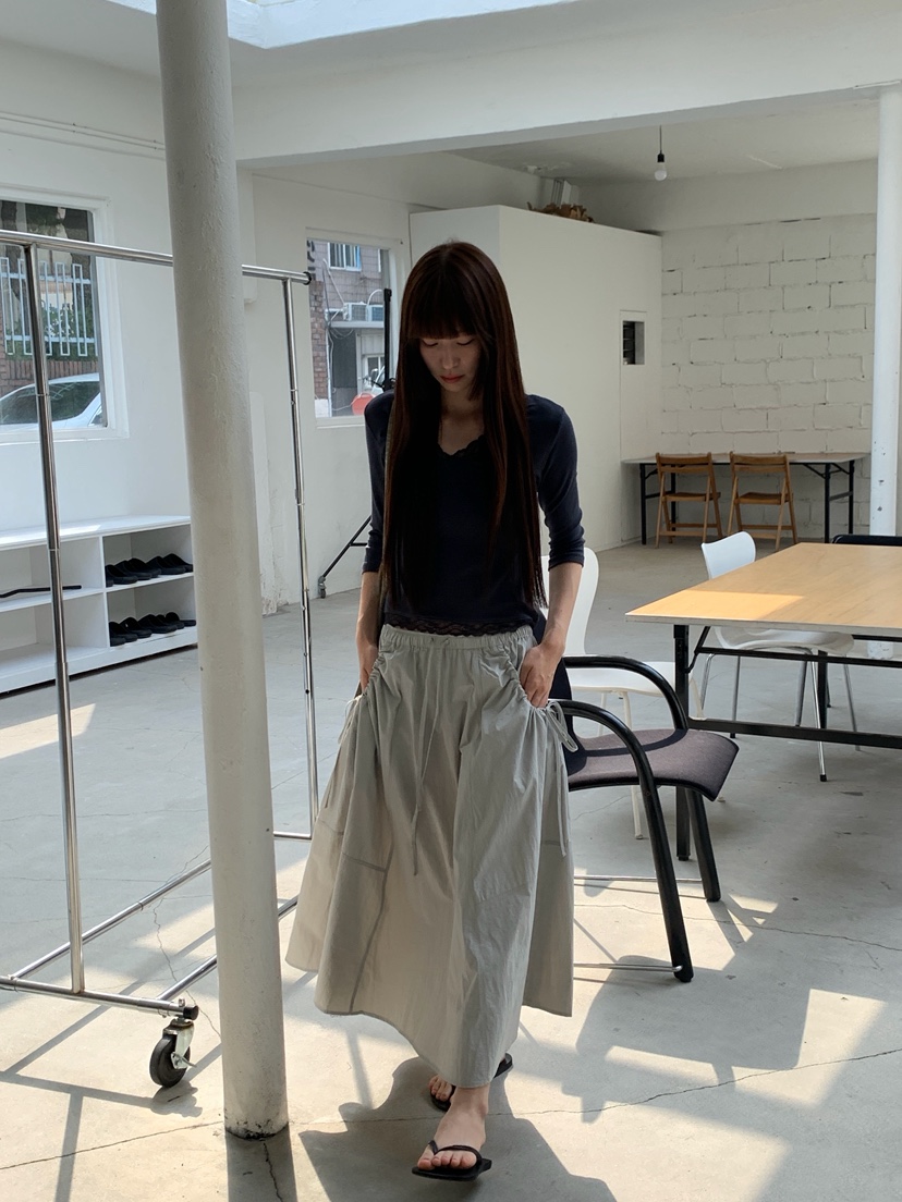 LOGARDEN韓國代購女裝新款推薦熱賣休閑26夏季人氣時尚長裙LO GARDEN長裙