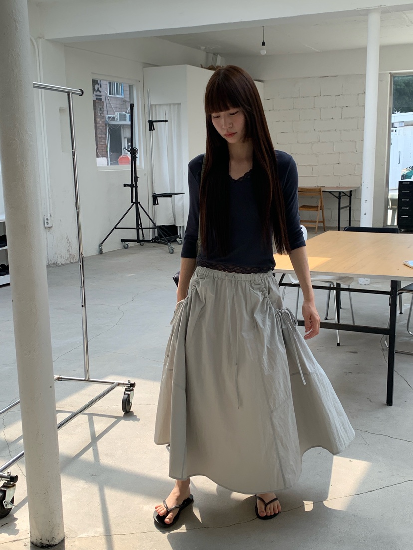 LOGARDEN韓國代購女裝新款推薦熱賣休閑26夏季人氣時尚長裙LO GARDEN長裙圖色2