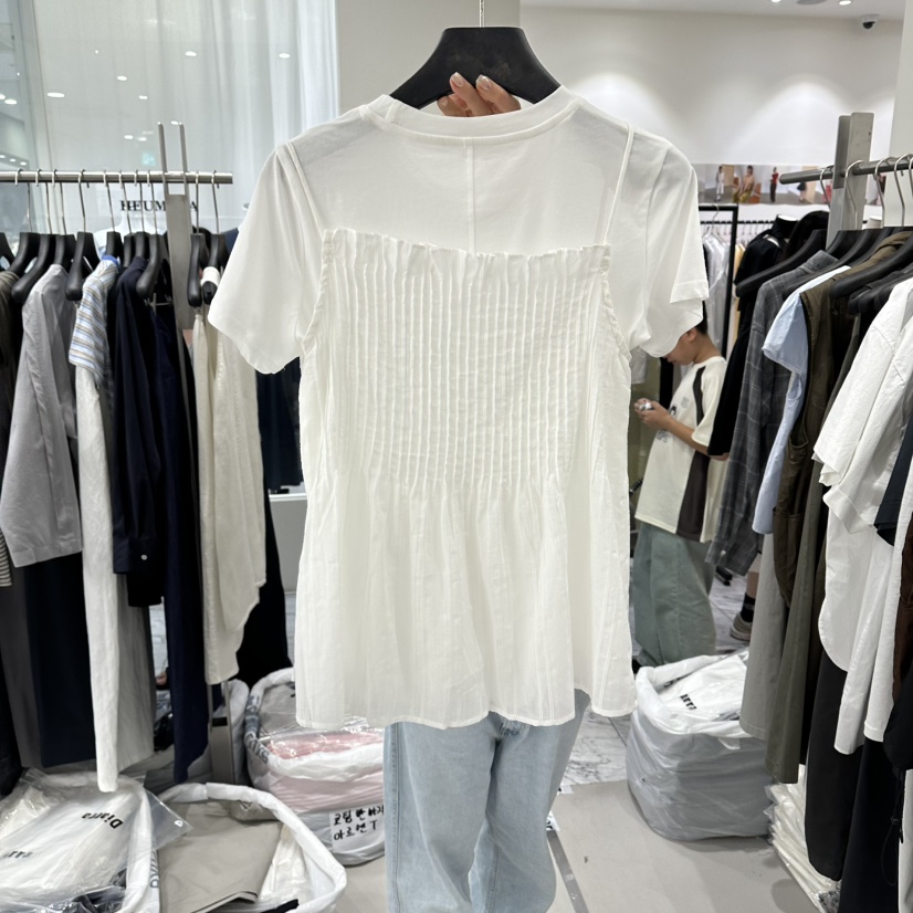 DIARRA韓國直郵女士新品時尚人氣吊帶背心荷葉邊不含無袖DIARRA吊帶/背心