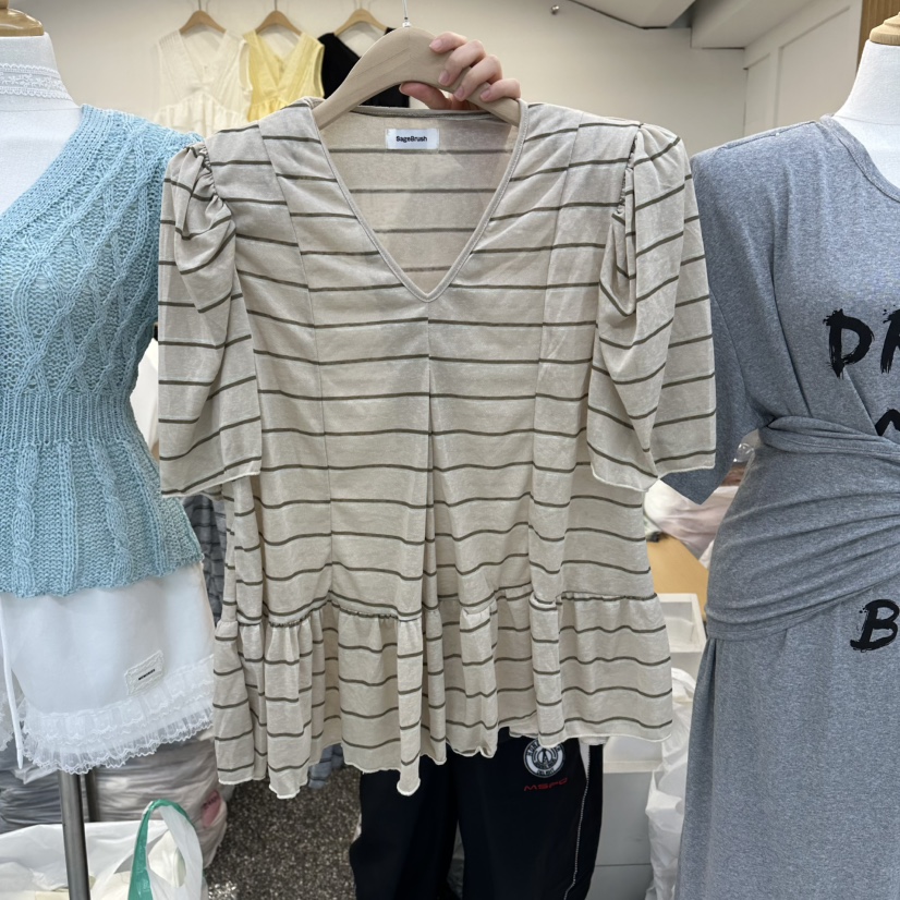 SAGE BRUSH韓國直郵女士新品26夏季熱賣休閑時尚人氣T恤SAGE BRUSHT恤圖色2