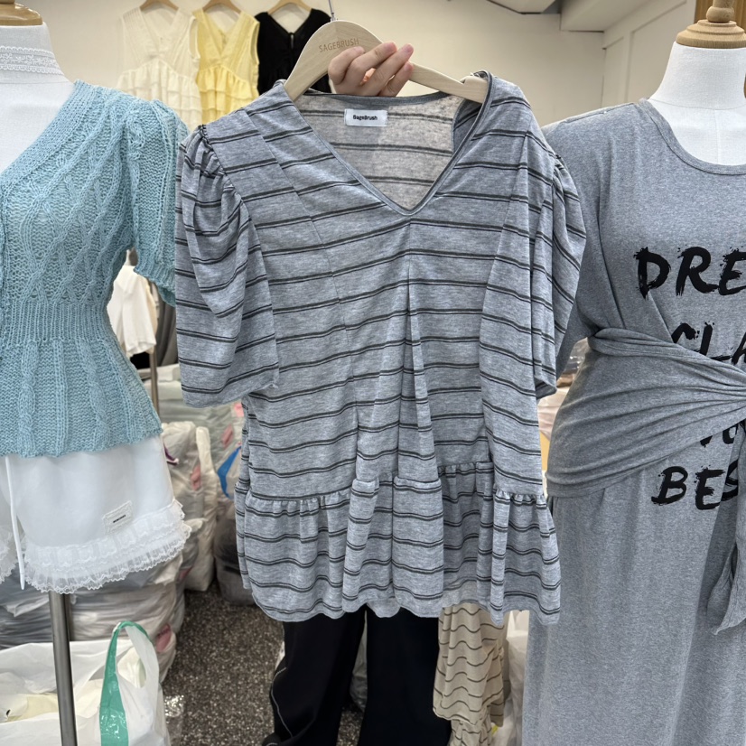 SAGE BRUSH韓國直郵女士新品26夏季熱賣休閑時尚人氣T恤SAGE BRUSHT恤圖色3