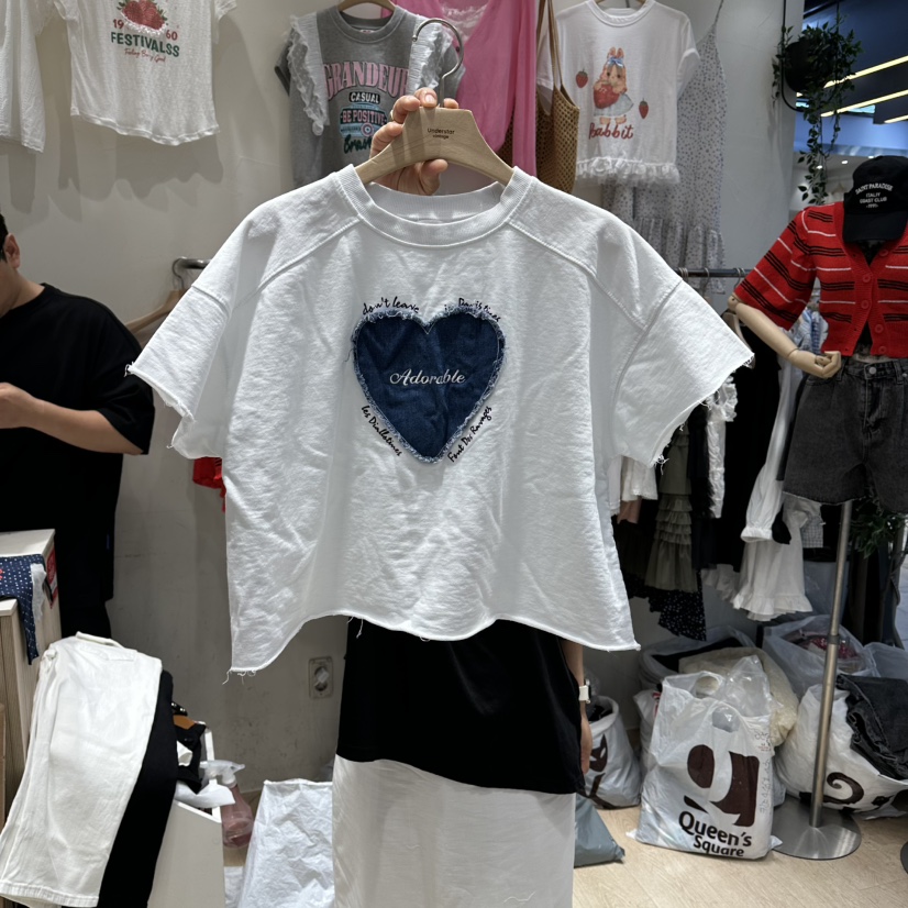 UNDERSTAR_VINTAGE東大門實拍韓國女裝新品休閑時尚T恤無袖UNDERSTAR_VINTAGET恤圖色1