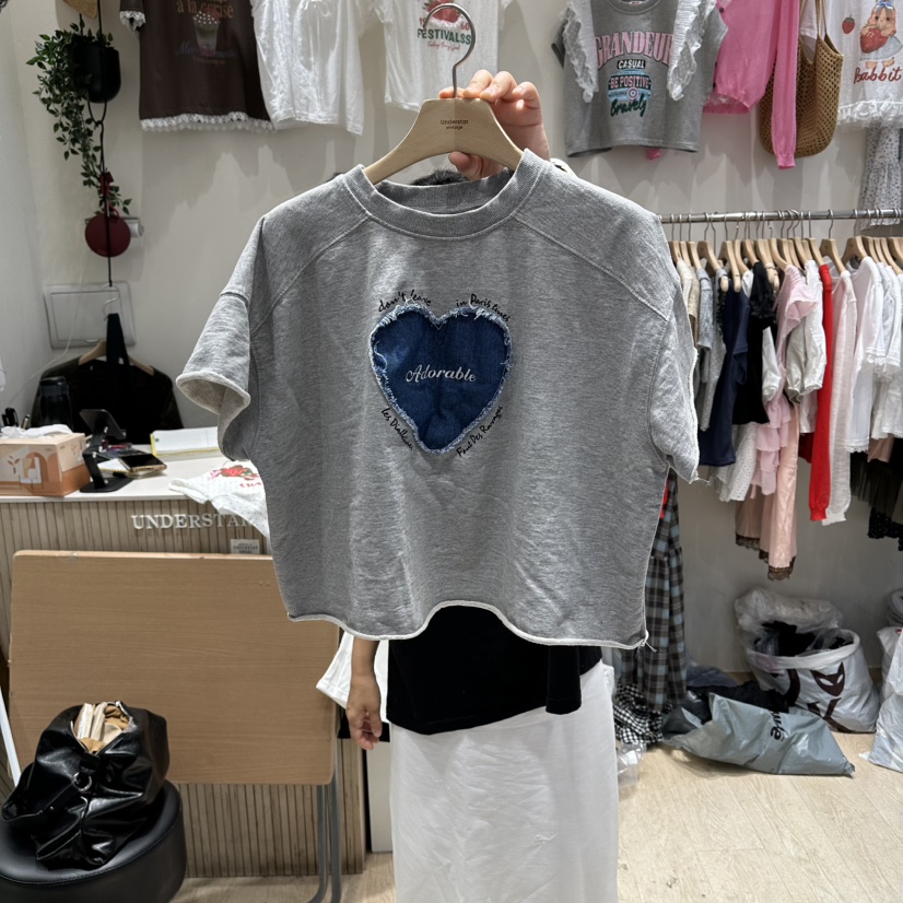 UNDERSTAR_VINTAGE東大門實拍韓國女裝新品休閑時尚T恤無袖UNDERSTAR_VINTAGET恤圖色2