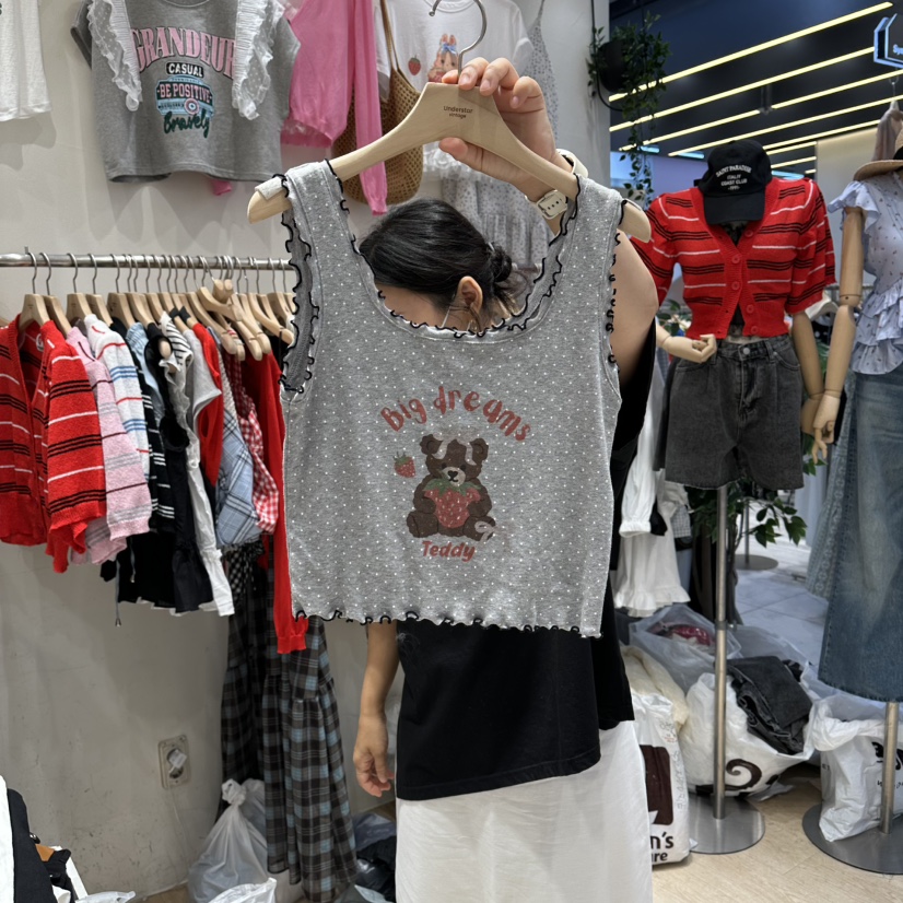 UNDERSTAR_VINTAGE韓國代購女士新款26夏季時尚推薦吊帶背心UNDERSTAR_VINTAGE吊帶/背心圖色2