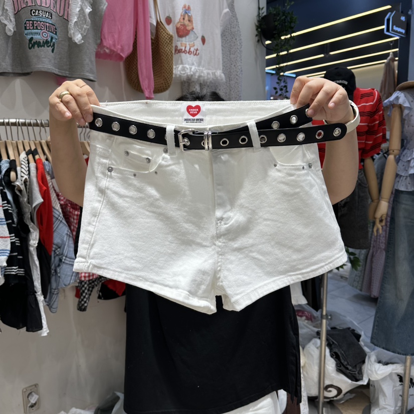 UNDERSTAR_VINTAGE韓國東大門直郵女士新品熱賣短褲不含腰帶UNDERSTAR_VINTAGE短褲圖色1