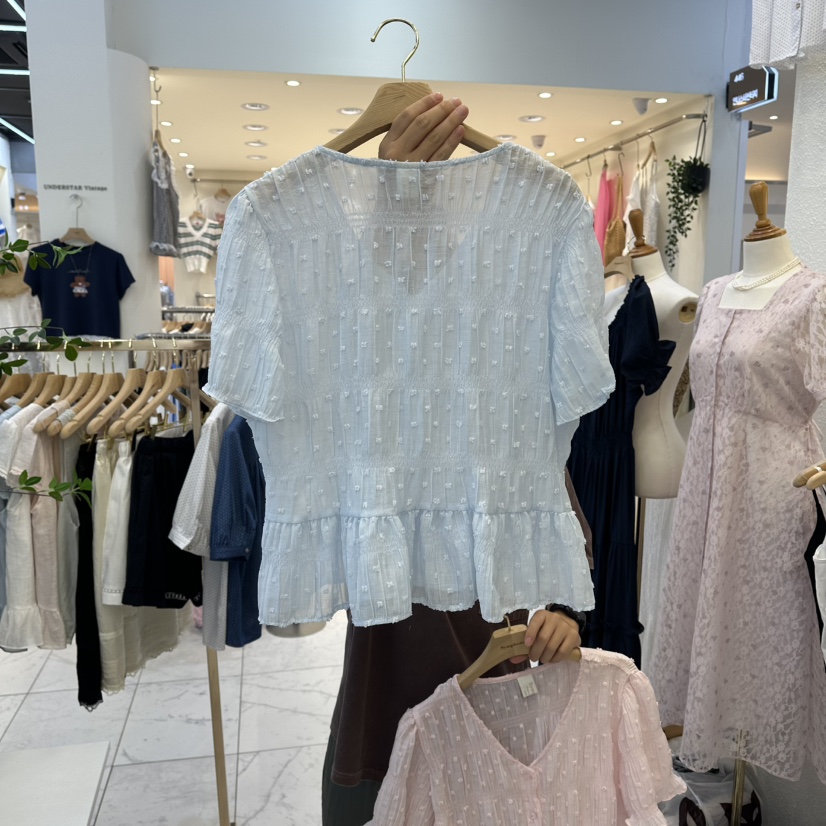 SYMPHONY韓國東大門直郵女裝新款時尚26夏季熱賣襯衫蕾絲衫SYMPHONY襯衫/蕾絲衫