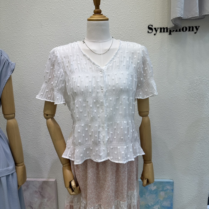 SYMPHONY韓國東大門直郵女裝新款時尚26夏季熱賣襯衫蕾絲衫SYMPHONY襯衫/蕾絲衫圖色1