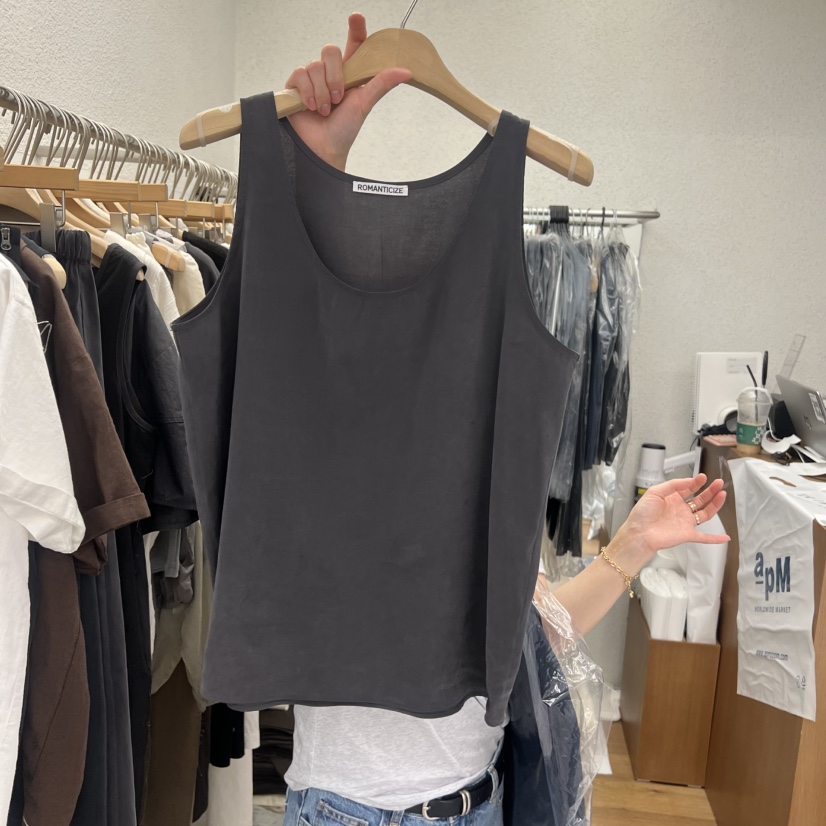ROMANTICIZE韓國直郵實拍女裝新品推薦熱賣吊帶背心水洗無袖ROMANTICIZE吊帶/背心圖色2