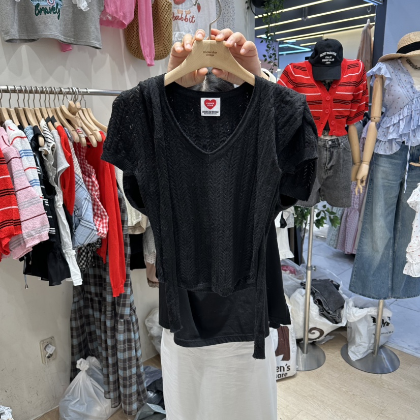 UNDERSTAR_VINTAGE韓國東大門直郵女士新款時尚套裝披肩套裝圍巾UNDERSTAR_VINTAGE套裝圖色4