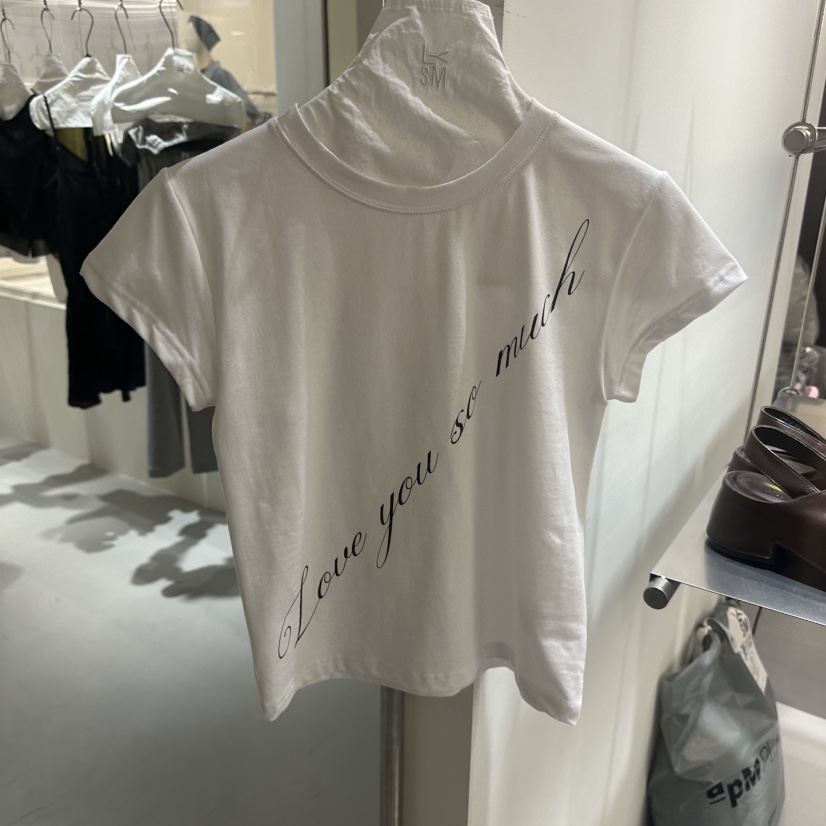 LOVE YOU SO MUCH/MORE THAN YESTERDAY東大門實拍韓國女裝新品26夏季T恤LYSM/MORE THAN YESTERDAYT恤圖色1